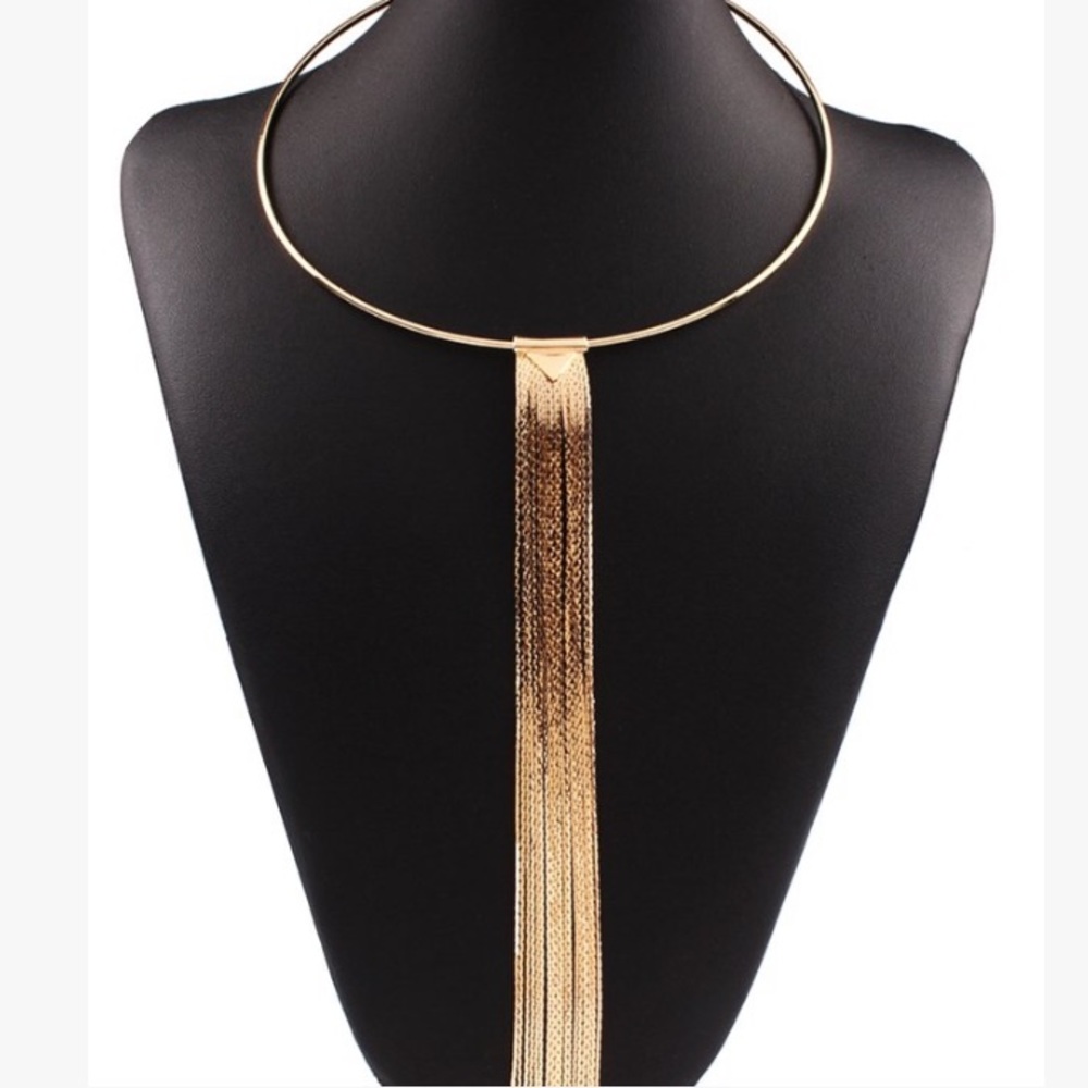 Goldtone collar necklace